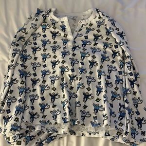 Roller rabbit blue present monkeys